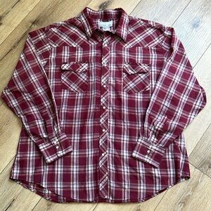 Wrangler Western Peal Snap Shirt Mens 2XL? Wrancher Cowboy Vintage Plaid